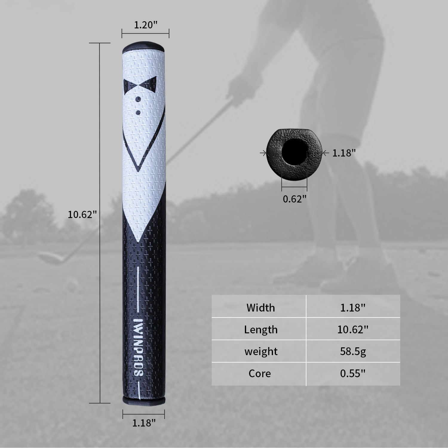 GENTLEMEN PUTTER GRIP BLACK