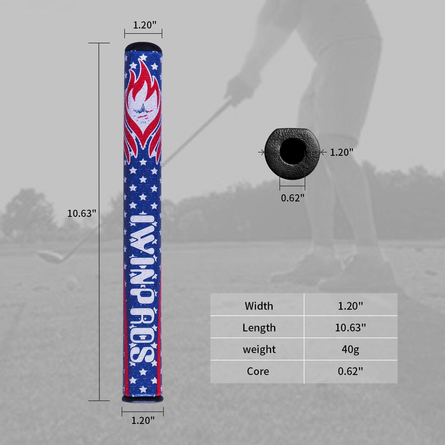 USA FLAG PUTTER GRIP