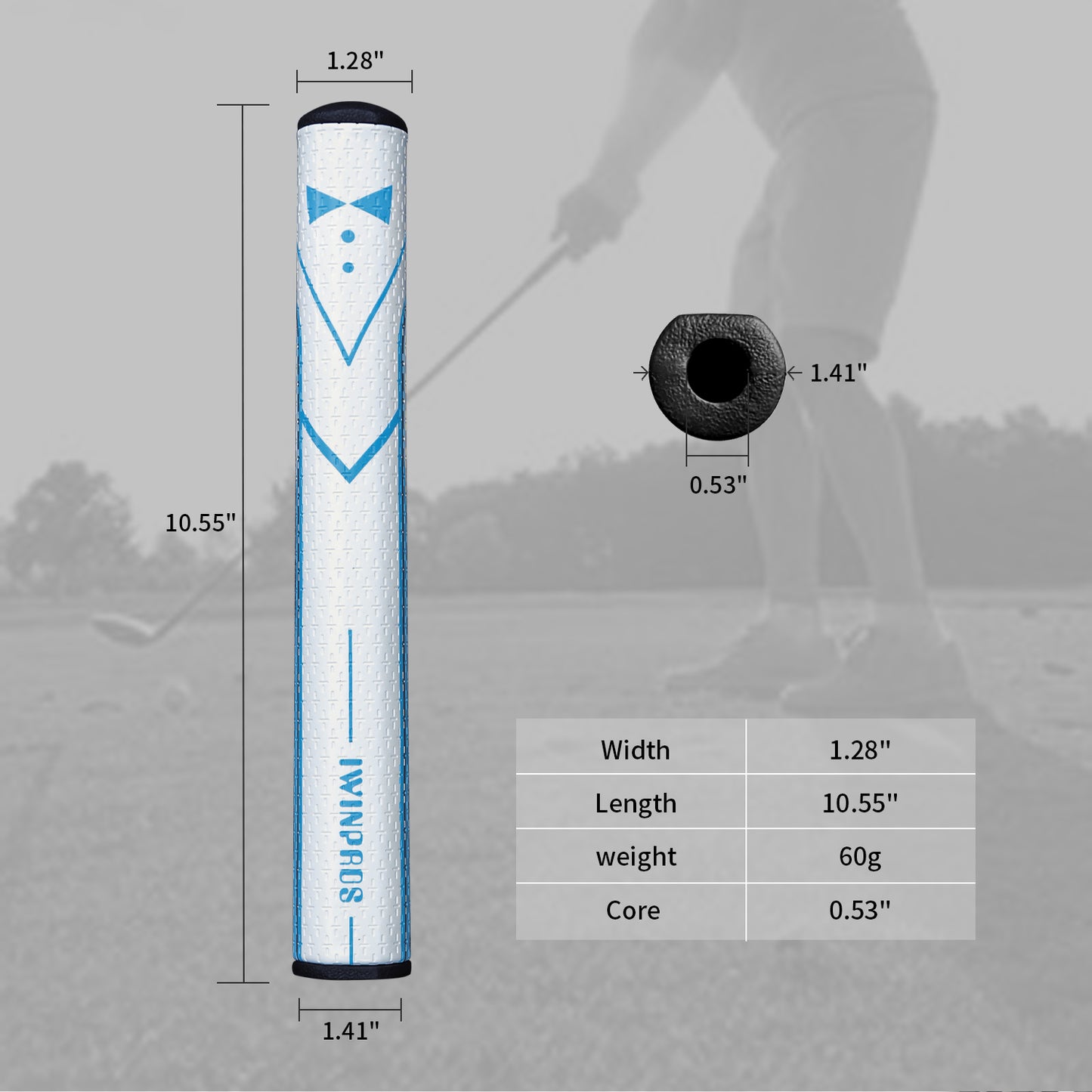 GENTLEMEN PUTTER GRIP BLUE