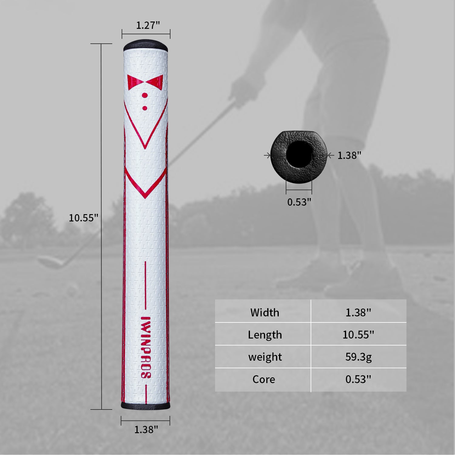 GENTLEMEN PUTTER GRIP RED