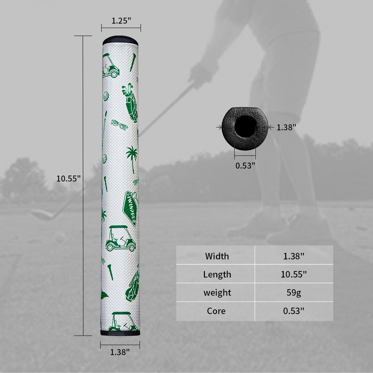 BIRDE PUTTER GRIP WHITE