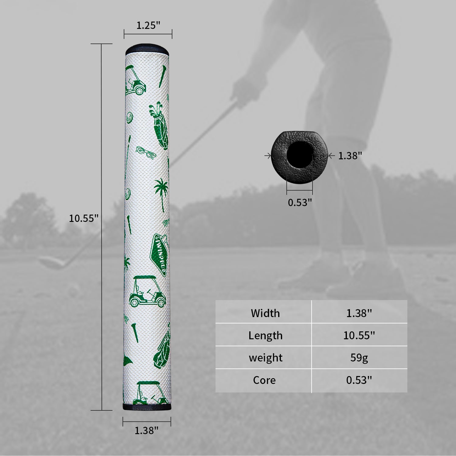 BIRDE PUTTER GRIP WHITE