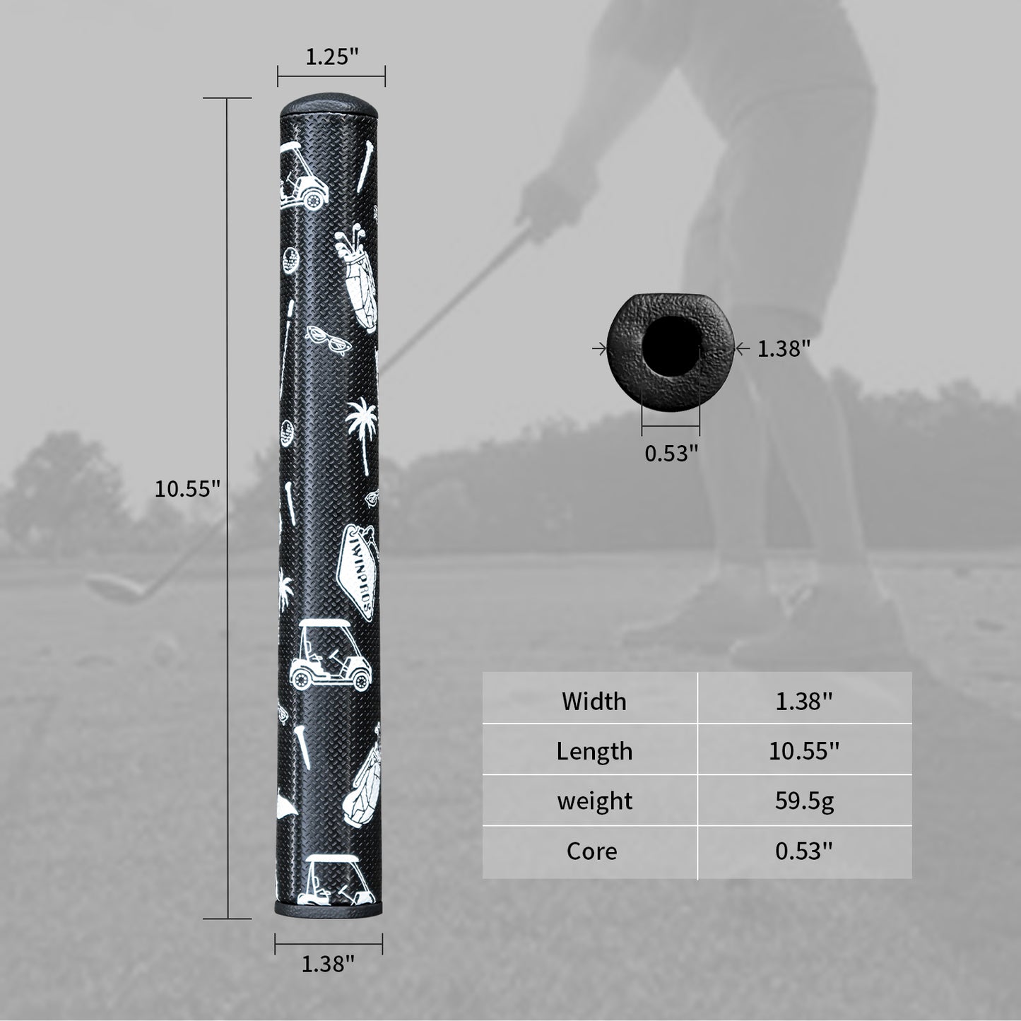 BIRDE PUTTER GRIP BLACK