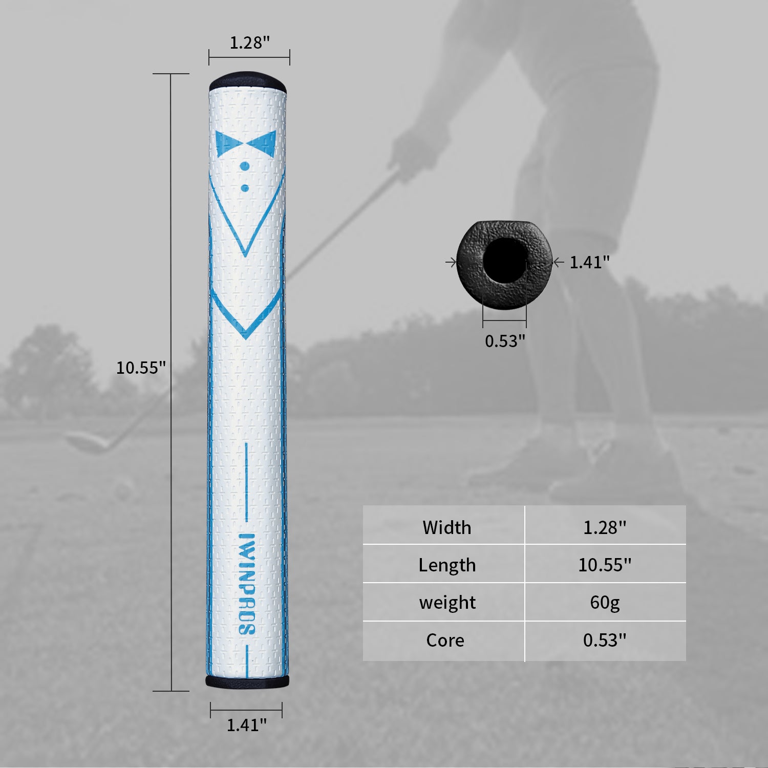 GENTLEMEN PUTTER GRIP BLUE