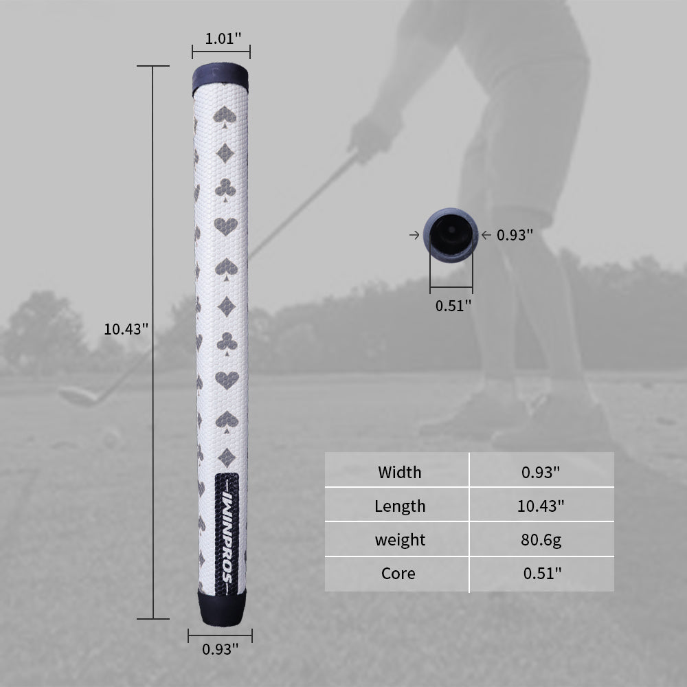 POKER PISTOL PUTTER GRIP SILVER