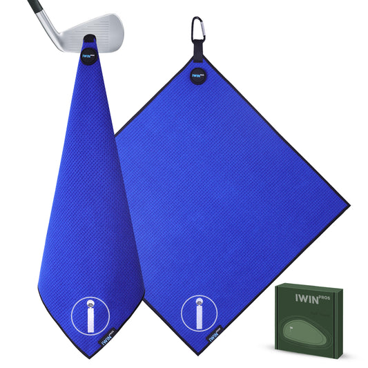 Magnetic Golf Towel, 18" x 18" Waffle Weave Golf Towel with Detachable Clip