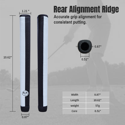 FORE PISTOL PUTTER GRIP BLACK WHITE